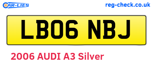 LB06NBJ are the vehicle registration plates.