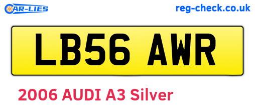 LB56AWR are the vehicle registration plates.
