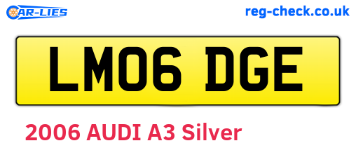 LM06DGE are the vehicle registration plates.