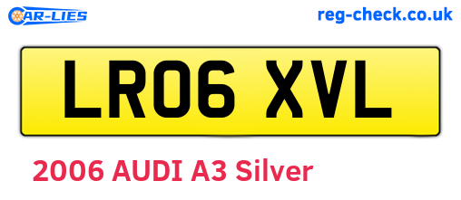 LR06XVL are the vehicle registration plates.