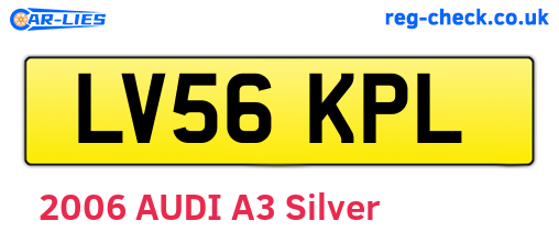 LV56KPL are the vehicle registration plates.