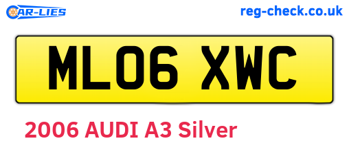 ML06XWC are the vehicle registration plates.