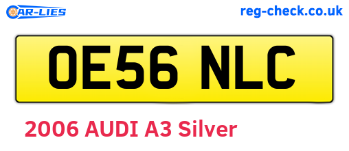 OE56NLC are the vehicle registration plates.