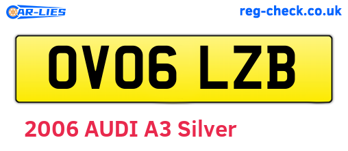 OV06LZB are the vehicle registration plates.