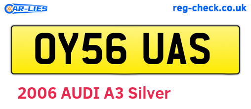 OY56UAS are the vehicle registration plates.