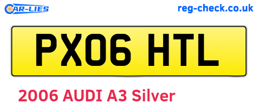 PX06HTL are the vehicle registration plates.