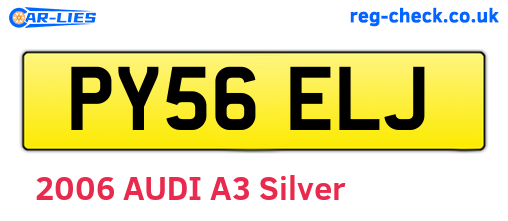 PY56ELJ are the vehicle registration plates.