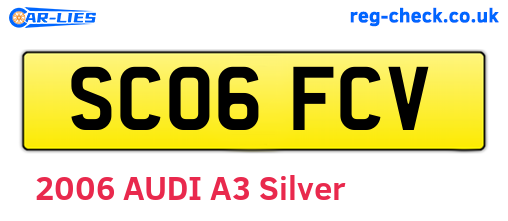 SC06FCV are the vehicle registration plates.