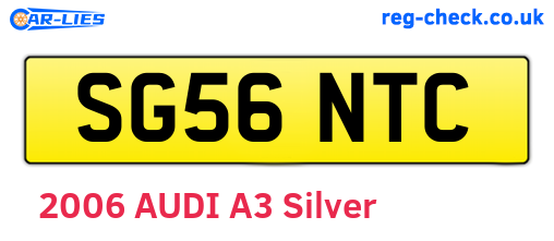 SG56NTC are the vehicle registration plates.