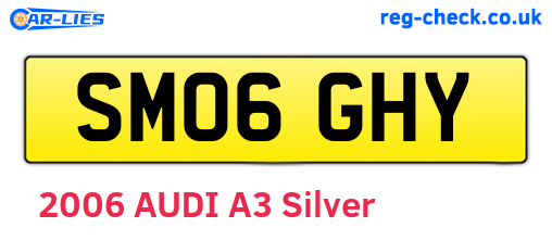 SM06GHY are the vehicle registration plates.