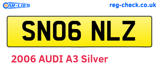 SN06NLZ are the vehicle registration plates.