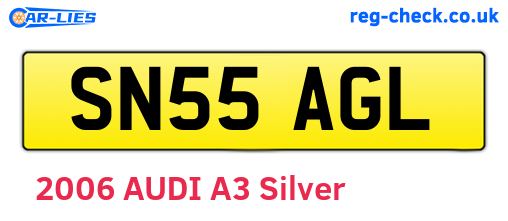 SN55AGL are the vehicle registration plates.