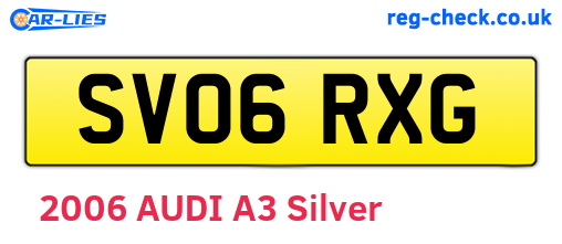 SV06RXG are the vehicle registration plates.