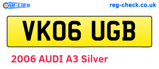 VK06UGB are the vehicle registration plates.