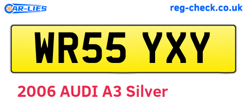 WR55YXY are the vehicle registration plates.