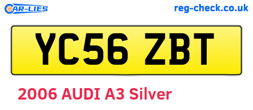 YC56ZBT are the vehicle registration plates.