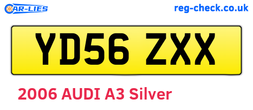 YD56ZXX are the vehicle registration plates.