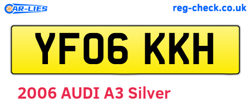 YF06KKH are the vehicle registration plates.