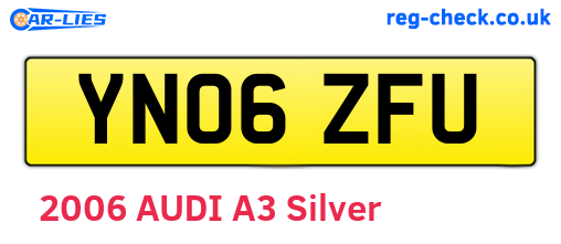YN06ZFU are the vehicle registration plates.