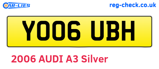 YO06UBH are the vehicle registration plates.