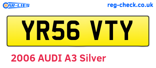 YR56VTY are the vehicle registration plates.