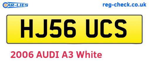 HJ56UCS are the vehicle registration plates.