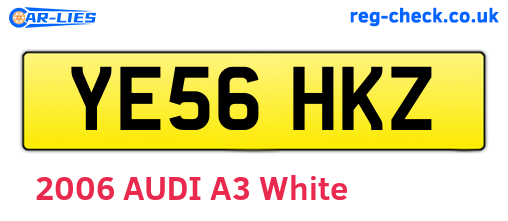 YE56HKZ are the vehicle registration plates.