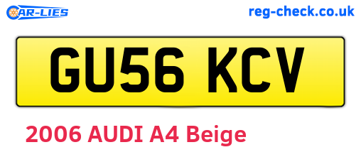 GU56KCV are the vehicle registration plates.