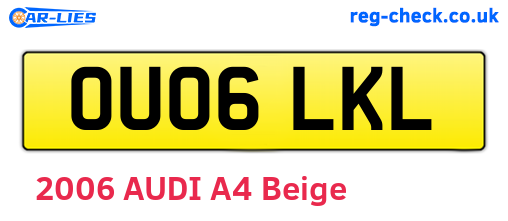 OU06LKL are the vehicle registration plates.