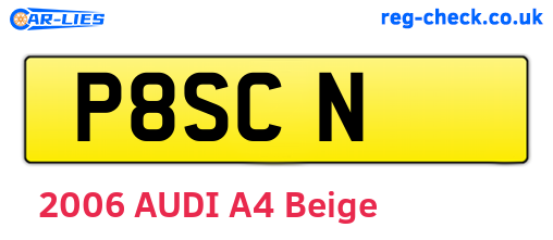 P8SCN are the vehicle registration plates.