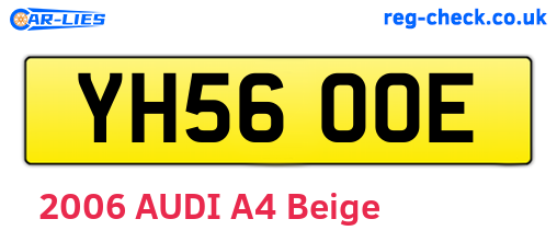 YH56OOE are the vehicle registration plates.