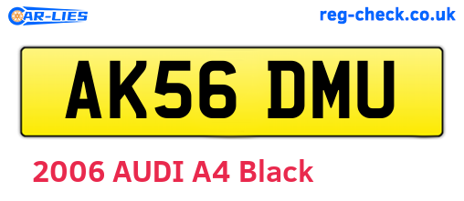 AK56DMU are the vehicle registration plates.