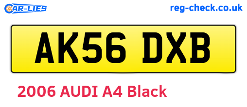 AK56DXB are the vehicle registration plates.