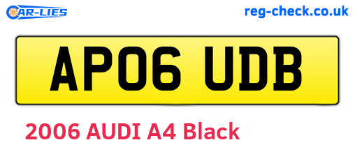 AP06UDB are the vehicle registration plates.