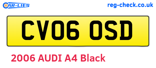 CV06OSD are the vehicle registration plates.