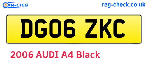 DG06ZKC are the vehicle registration plates.