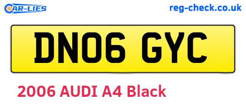 DN06GYC are the vehicle registration plates.