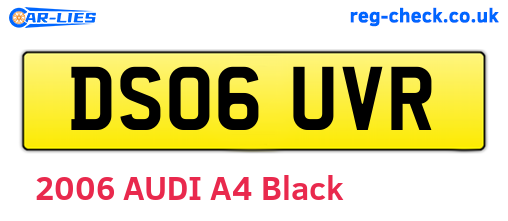 DS06UVR are the vehicle registration plates.