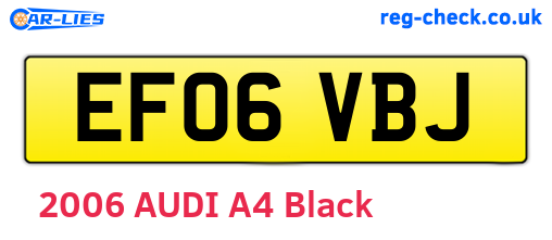 EF06VBJ are the vehicle registration plates.