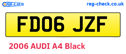 FD06JZF are the vehicle registration plates.
