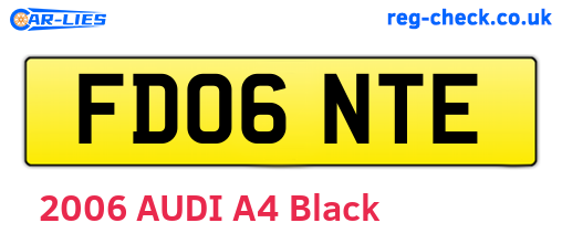 FD06NTE are the vehicle registration plates.