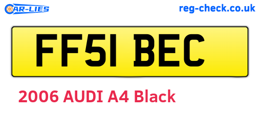 FF51BEC are the vehicle registration plates.