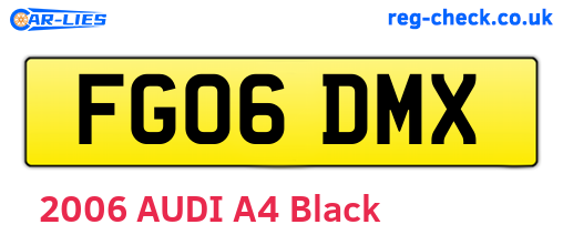 FG06DMX are the vehicle registration plates.