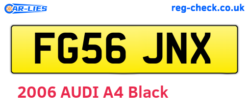 FG56JNX are the vehicle registration plates.