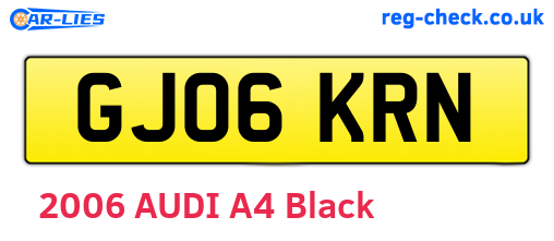 GJ06KRN are the vehicle registration plates.