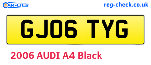 GJ06TYG are the vehicle registration plates.