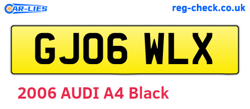 GJ06WLX are the vehicle registration plates.