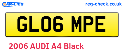 GL06MPE are the vehicle registration plates.