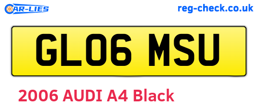 GL06MSU are the vehicle registration plates.