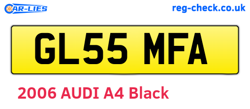 GL55MFA are the vehicle registration plates.